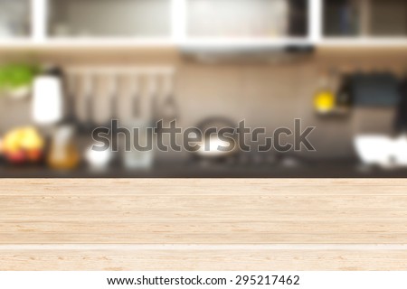 Interior of kitchen and desk space.