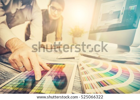designer graphic creative creativity work tablet designing design imac artist coloring colour ideas style networking human notebook pattern place concept - stock image