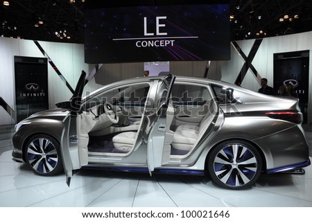 NEW YORK - APRIL 11: The Infiniti LE Concept Car at the 2012 New York International Auto Show running from April 6-15, 2012 in New York, NY.