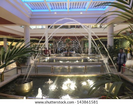 DUBAI, UAE - DECEMBER 25: BurJuman shopping mall in Dubai, UAE as seen on December 25, 2012. It was the second major shopping mall to be opened in Dubai, after Al Ghurair City.