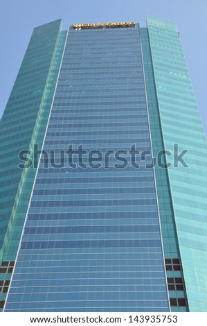 MIAMI, FLORIDA - November 25: Wells Fargo signed a 20-year lease at the brand new Met2 Financial Center, a 750,000-square-foot downtown office tower in Miami, Florida, as seen on November 25, 2012.