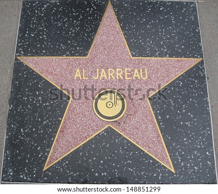 HOLLYWOOD - JULY 11: Al Jarreau's star on Hollywood Walk of Fame on July 11, 2013 in Hollywood, California. This star is located on Hollywood Blvd. and is one of 2400 celebrity stars.