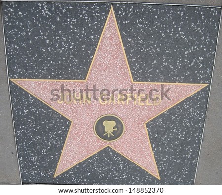 HOLLYWOOD - JULY 11: John Garfield\'s star on Hollywood Walk of Fame on July 11, 2013 in Hollywood, California. This star is located on Hollywood Blvd. and is one of 2400 celebrity stars.
