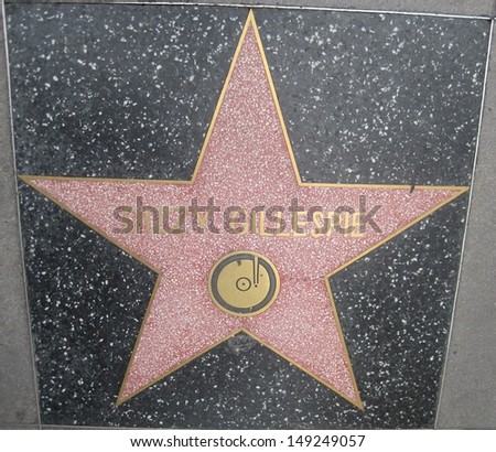 HOLLYWOOD - JULY 11: Dizzy Gillespie\'s star on Hollywood Walk of Fame, as seen on July 11, 2013 in Hollywood in California. This star is located on Hollywood Blvd. and is one of 2400 celebrity stars.