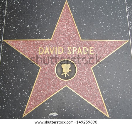 HOLLYWOOD - JULY 11: David Spade\'s star on Hollywood Walk of Fame, as seen on July 11, 2013 in Hollywood in California. This star is located on Hollywood Blvd. and is one of 2400 celebrity stars.