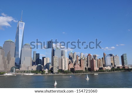 Lower Manhattan Skyline with One World Trade Center