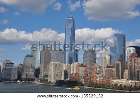 Lower Manhattan Skyline With One World Trade Center