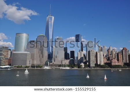 Lower Manhattan Skyline With One World Trade Center