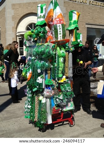 WHITE PLAINS, NY - MAR 8: The 17th annual St. Patricks Day Parade in White Plains, NY, as seen on March 8, 2014.