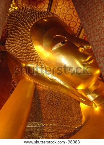 The Temple of the Reclining Buddha in Bangkok Thailand