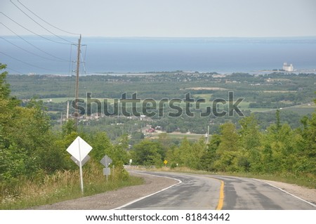 Drive through Blue Mountain in Ontario, Canada