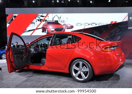 NEW YORK - APRIL 11: The new Dodge Dart at the 2012 New York International Auto Show running from April 6-15, 2012 in New York, NY.