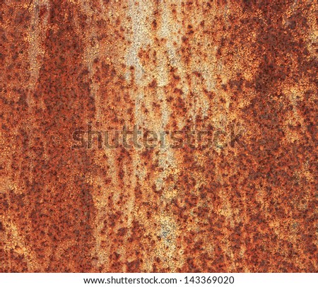 Rusty metal wall. Old metallic plate with a paint.
