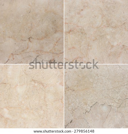 Marble and granite background with natural pattern. Four different texture of a light and dark marble (high.res.)