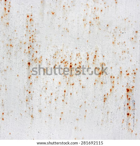 White metal background with enamel. White texture with a rust.
