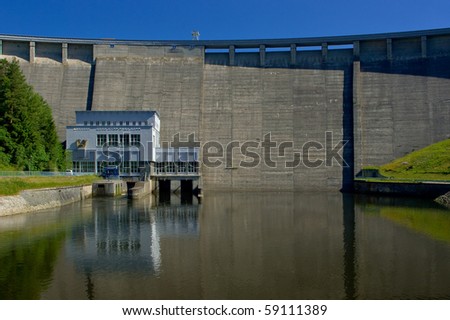 The reservoir and hydraulic power plant by name Vir in the Czech republic