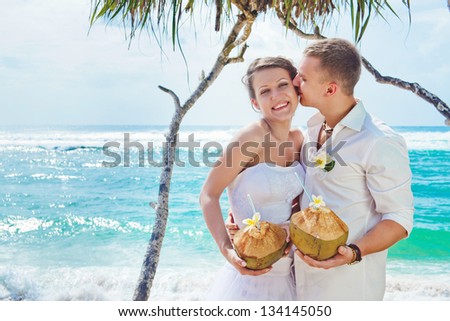 romantic wedding on the beach, bali