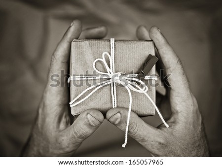 gift in hands
