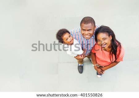 lovely african family - top view