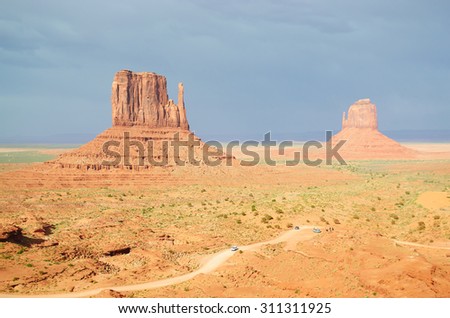 Epic landscape of Monument Valley