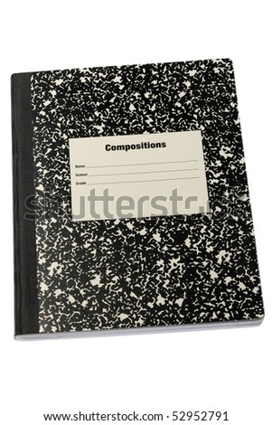 stock photo : old-fashioned school composition book