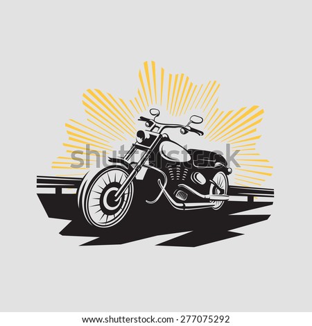 Motorcycle label. Motorcycle symbol. Motocycle icon. Vector illustration