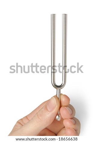 tuning fork vibrating. a vibrating tuning fork