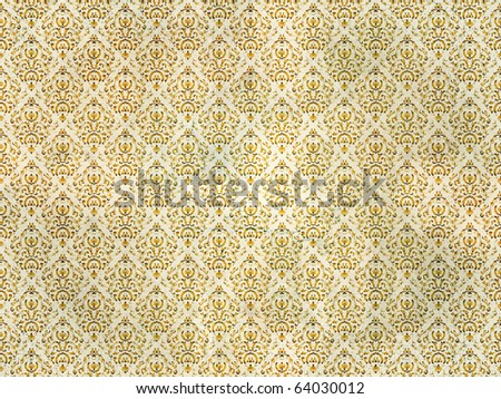 Old and distressed gold wallpaper