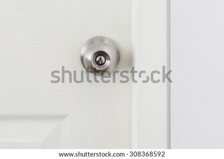 a handle on a door that is turned to release the latch