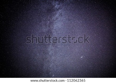 Dark matter inside the Milky Way and a distant galaxy in widefield astro image