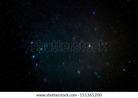 Stars in this image are blurred out while shooting the picture, in order to show and enhance the stars\' natural colour
