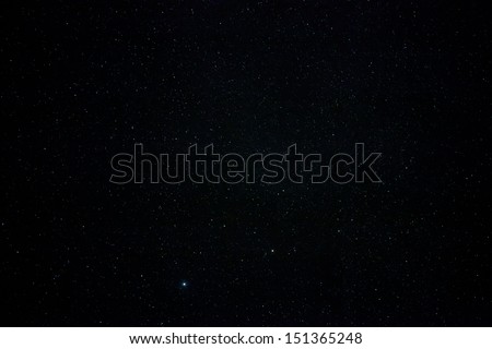 A wide field astrophotographic image showing real stars