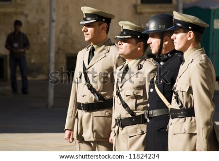 Man in military or police uniform in Malta