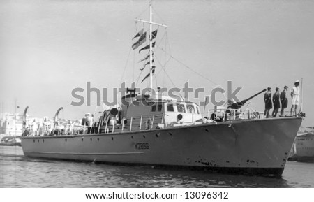Patrol Boat in harbour in Malta during WWII