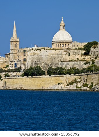 The view of Malta's capital city Valletta which is listed by UNESCO as a World Heritage Site