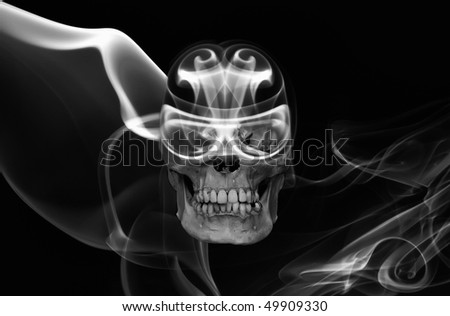Conceptual image portraying the dangers of riding a motorbike after smoking weed