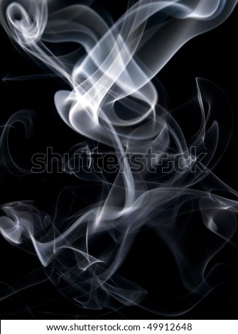 Abstract image of smoke trails frozen with off camera flash