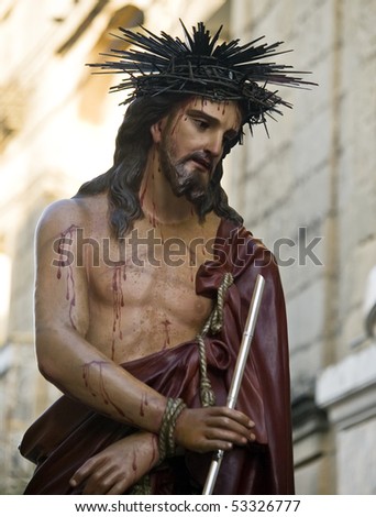 MOSTA, MALTA - APR 04: Statue of Jesus Christ during the Good Friday procession in Malta April 04, 2010