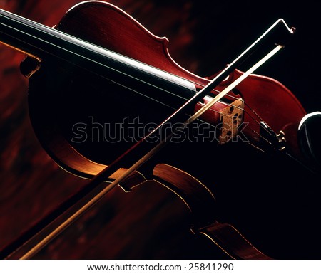 Violin and bow.