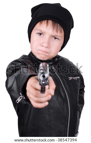 boy and gun