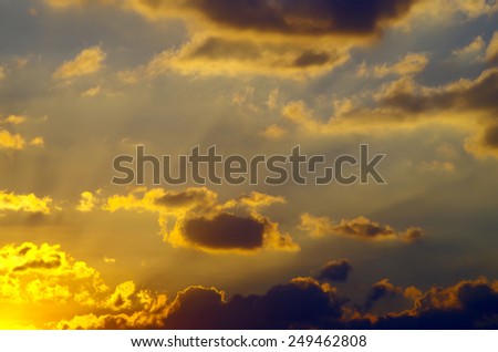 cloud on the sky before sunset