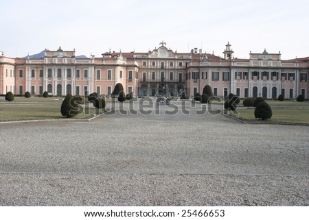Dawn in Varese, Italy, in the royal garden of the town hall