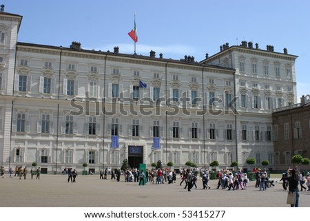 TURIN, ITALY- MAY 18: crowd coming to Royal Palace of Turin, for The Holy Shroud Exhibition, the famous catholic shroud believed Had enveloped the Jesus Christ Body, May, 18 2010 in Turin, Italy