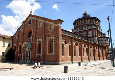 Milan, Italy, Santa Maria delle Grazie, Unesco World Heritage for its masterpiece The Last Supper by Leonardo