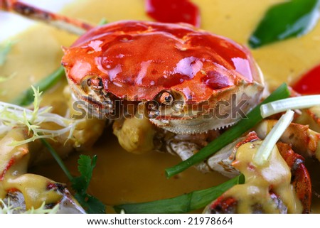 Delicious Chinese food fried dish - Steamed crab