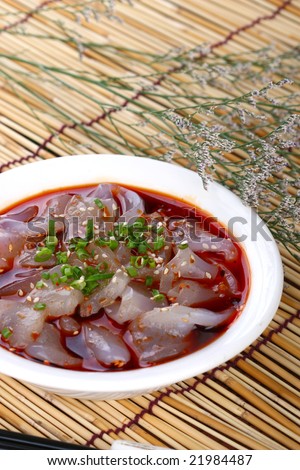 Delicious Chinese food cold dish-jelly fish