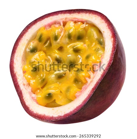 juicy passion fruit isolated