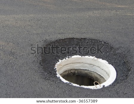 Hole on road