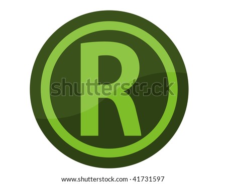 stock photo : registered trademark symbol