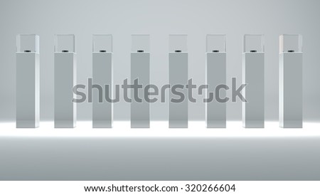 The pedestal for the ball on a gray background The pedestal for the ball on a gray background